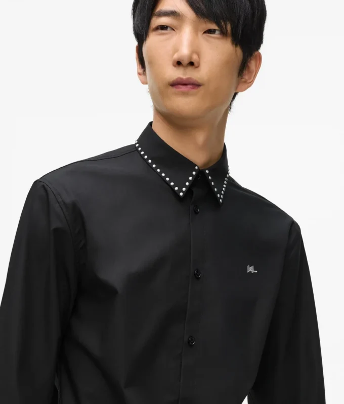 Karl DNA-shirt met studs