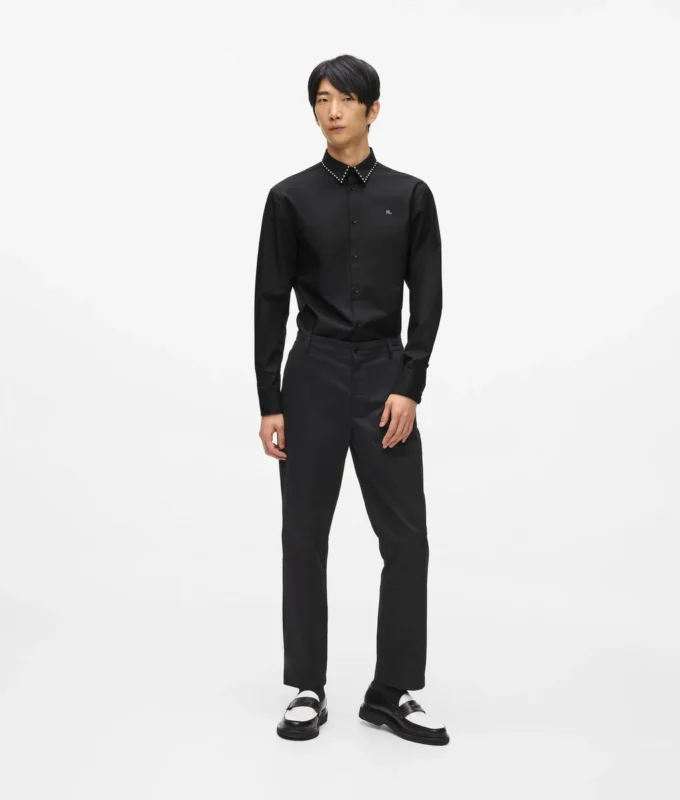 Karl DNA-shirt met studs