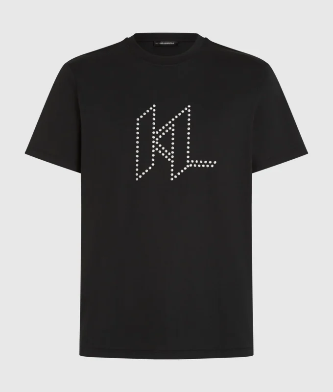 Karl DNA T-shirt met studs