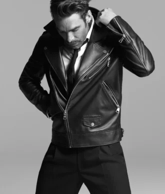 KARL ESSENTIAL LEDEREN JAS