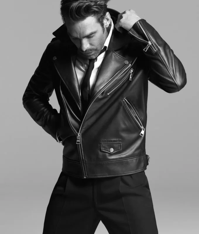 KARL ESSENTIAL LEDEREN JAS