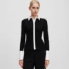 KARL ESSENTIAL POLOSHIRT MET LANGE MOUWEN
