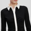 KARL ESSENTIAL POLOSHIRT MET LANGE MOUWEN