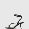 Karmel sandalen met hak en enkelbandje