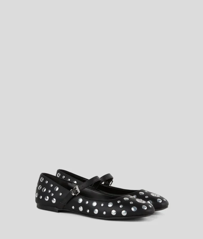 KARO MIRROR STUDS BALLETFLATS