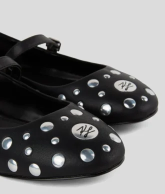 KARO MIRROR STUDS BALLETFLATS