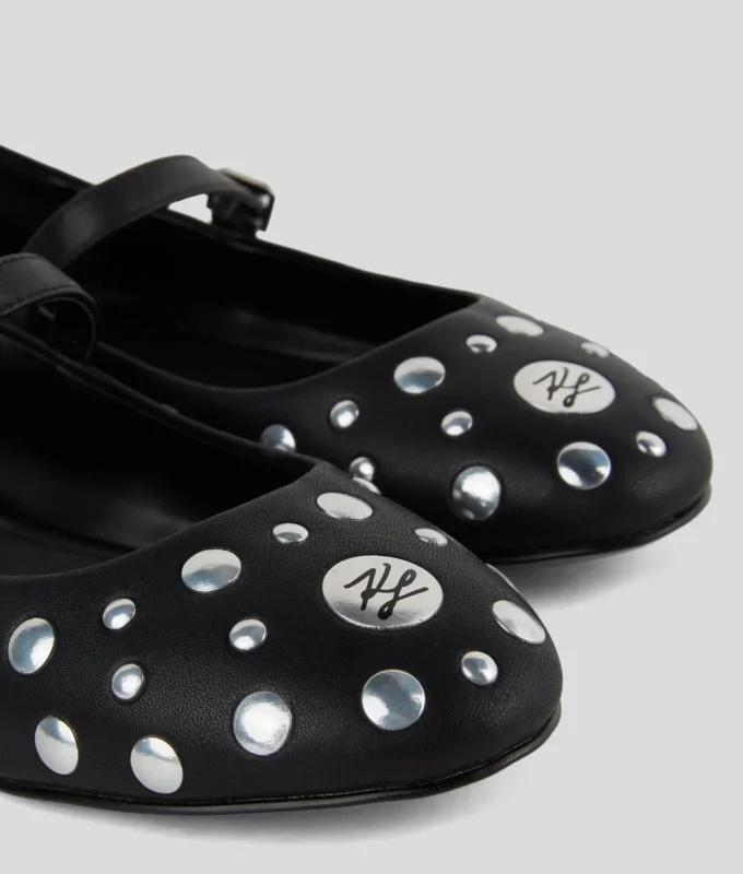 KARO MIRROR STUDS BALLETFLATS