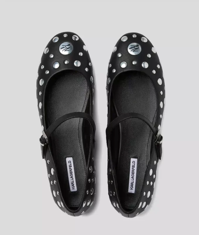 KARO MIRROR STUDS BALLETFLATS