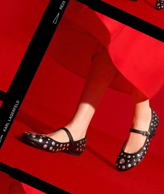 KARO MIRROR STUDS BALLETFLATS