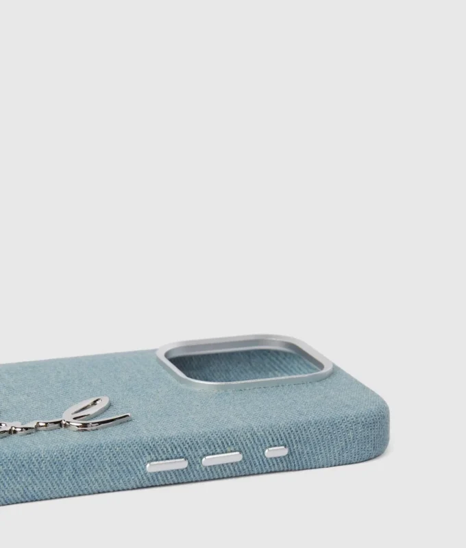 Kenmerkende denim iPhone 16 Pro-hoes