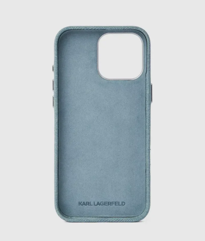 Kenmerkende denim iPhone 16 Pro Max-hoes