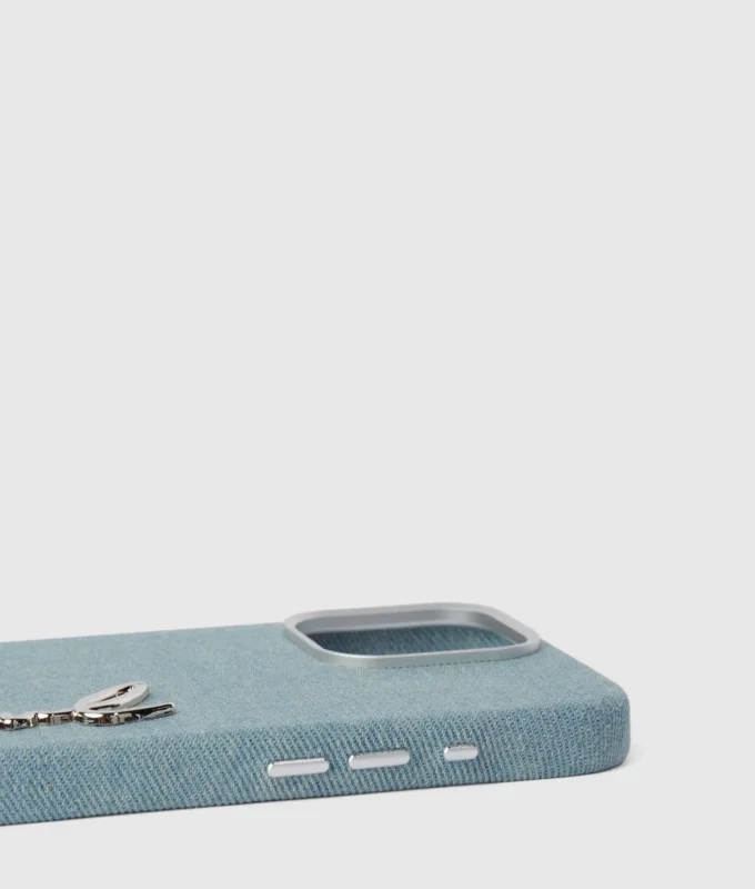 Kenmerkende denim iPhone 16 Pro Max-hoes