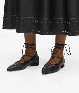 Kerrie ballerina’s met lange veters