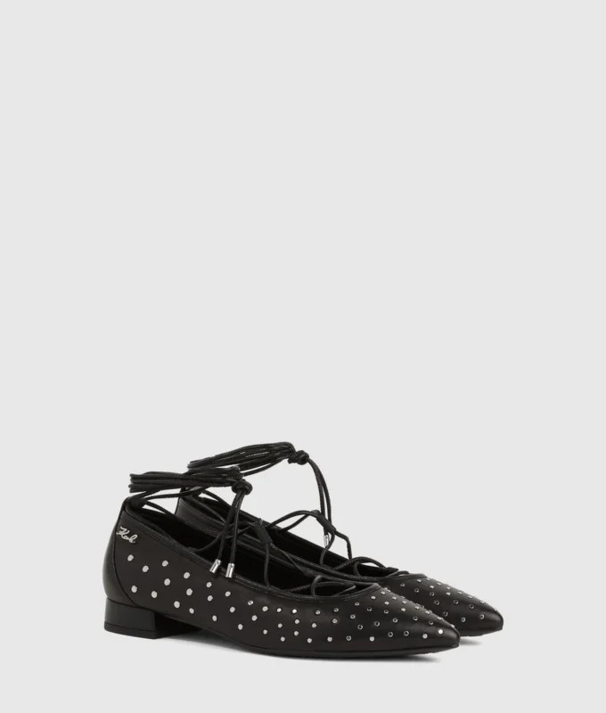 Kerrie ballerina’s met lange veters