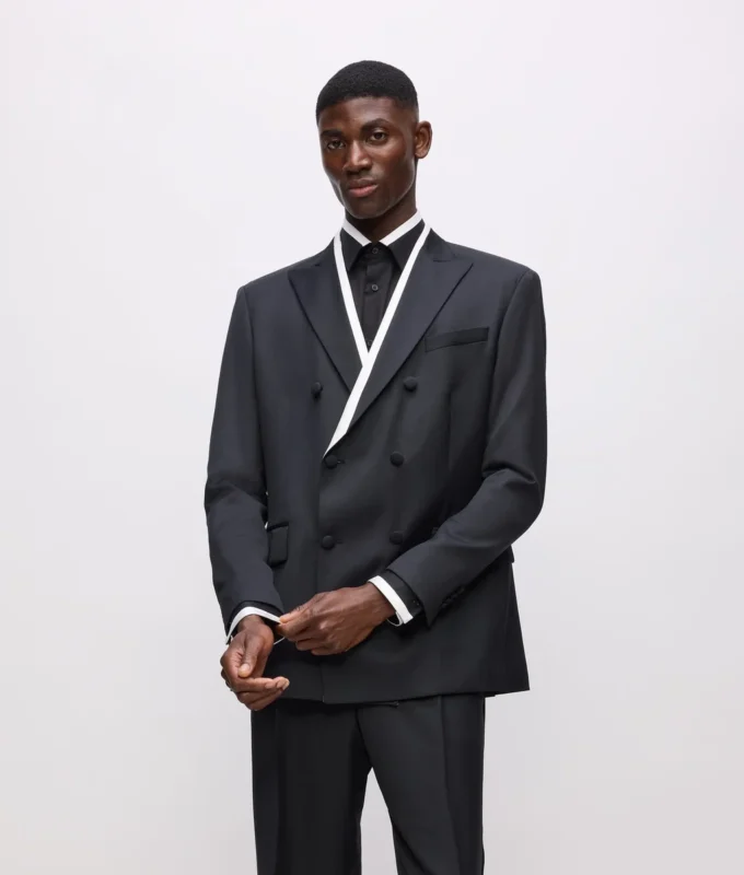 KL Studio blazer met contrasterende biezen