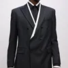 KL Studio blazer met contrasterende biezen