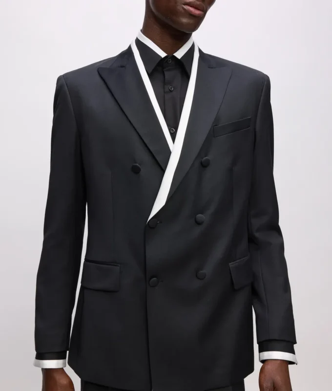 KL Studio blazer met contrasterende biezen