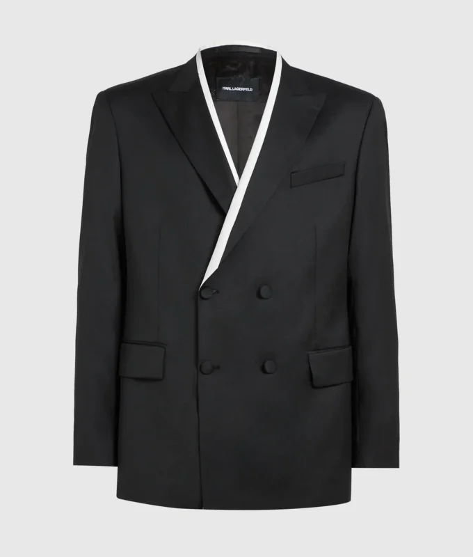 KL Studio blazer met contrasterende biezen