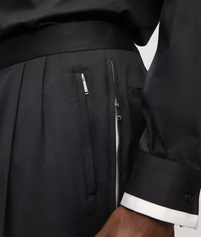 KL Studio broek met contrasterende biezen