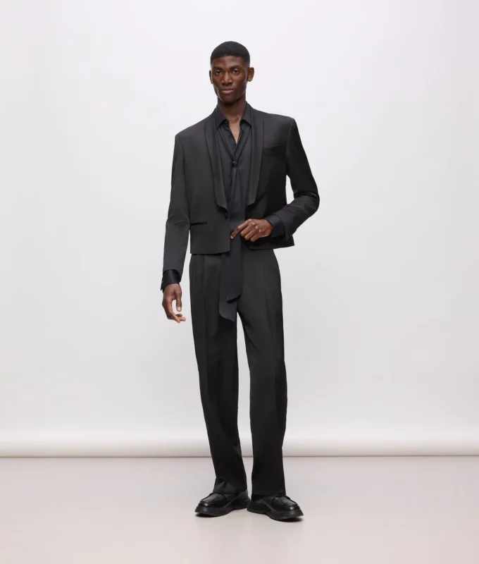 KL Studio satijnen broek met details