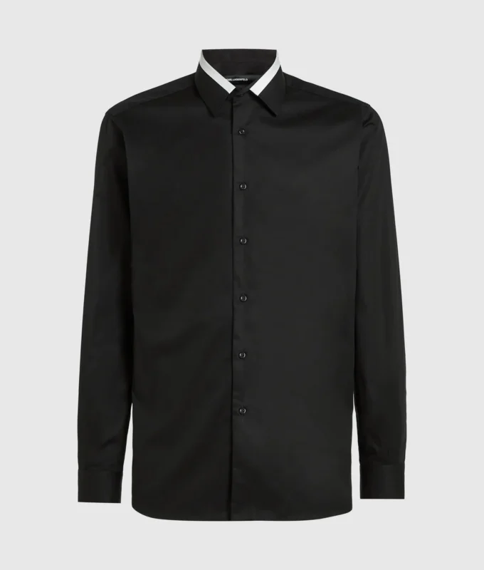 KL Studio shirt met contrasterende biezen
