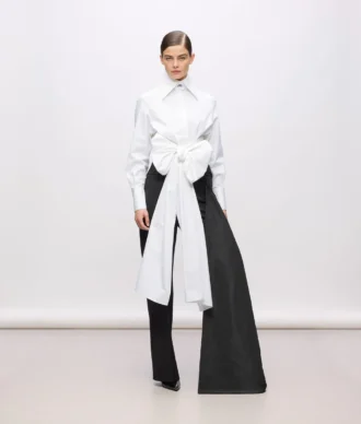 KL Studio shirt met strikdetail