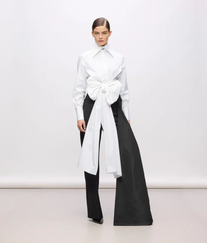 KL Studio shirt met strikdetail