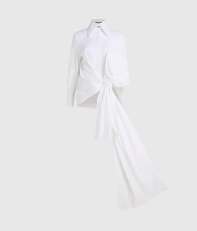 KL Studio shirt met strikdetail