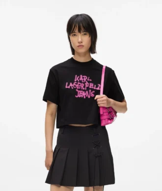 Kort graffiti-T-shirt