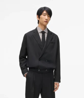 Korte double-breasted blazer