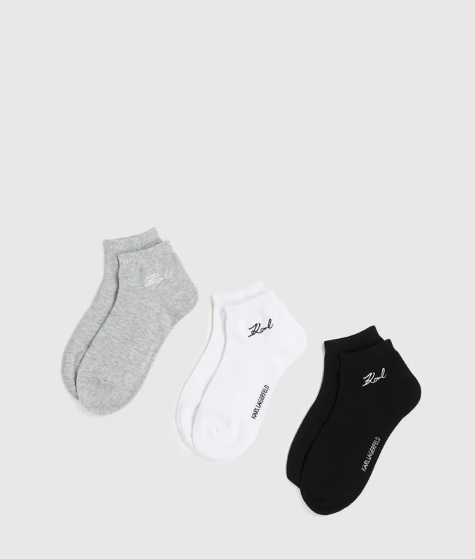 Korte sokken met kenmerkend logo – 3-pack