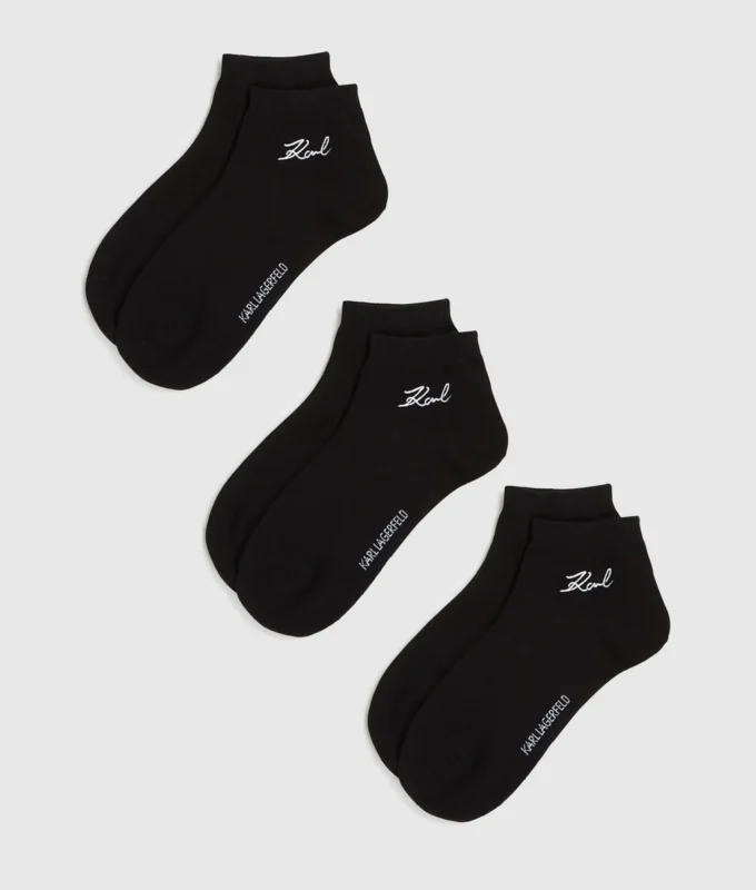 Korte sokken met kenmerkend logo – 3-pack