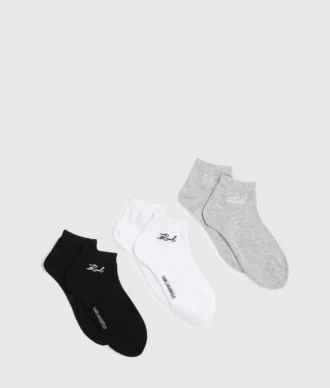 Korte sokken met kenmerkend logo – 3-pack