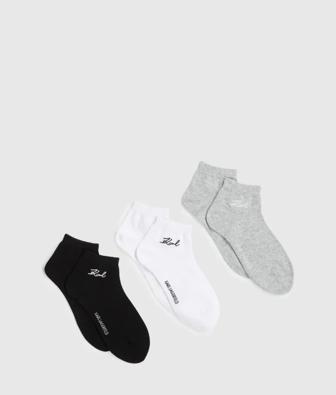Korte sokken met kenmerkend logo – 3-pack