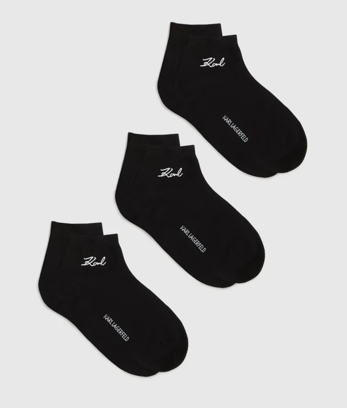 Korte sokken met kenmerkend logo – 3-pack