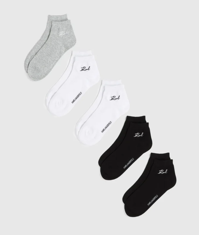 Korte sokken met kenmerkend logo – 5 stuks