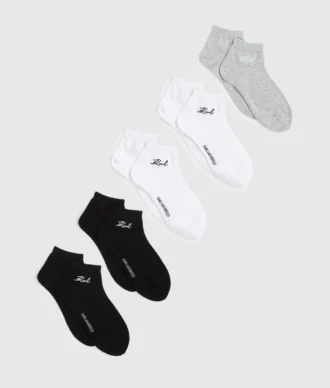 Korte sokken met kenmerkend logo – 5 stuks