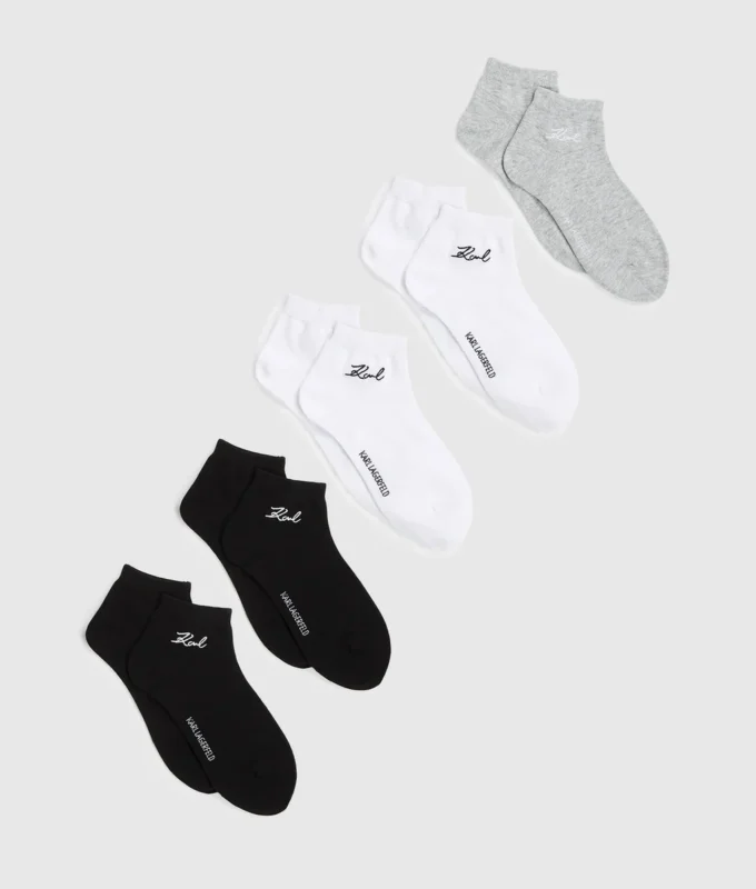 Korte sokken met kenmerkend logo – 5 stuks