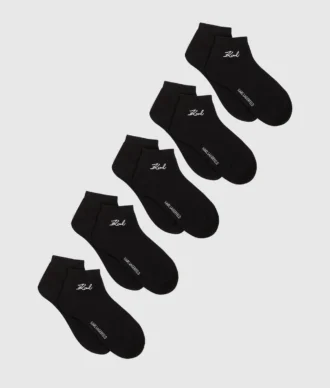 Korte sokken met kenmerkend logo – 5 stuks