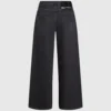 Laag uitgesneden jeans met wijde pijpen