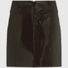 Lakleren rok van imitatieleer