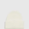Lange beanie met logopatch