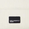 Lange beanie met logopatch