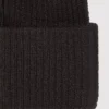 Lange beanie met logopatch