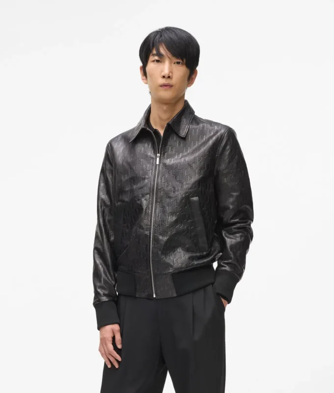 Leren blousonjas