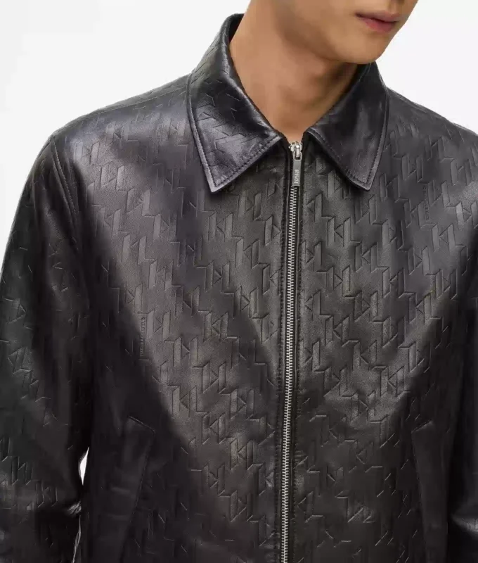 Leren blousonjas