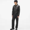 Leren blousonjas