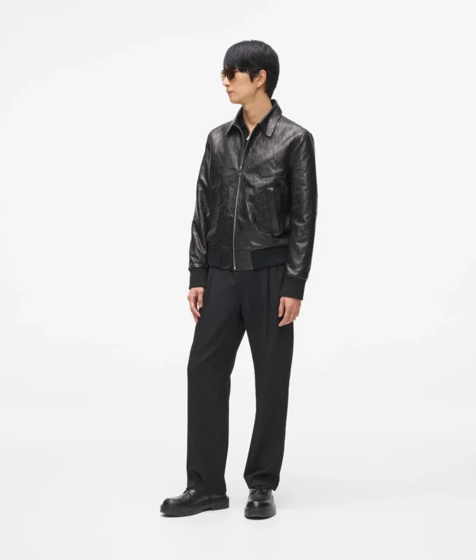 Leren blousonjas