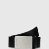 Leren riem met logo
