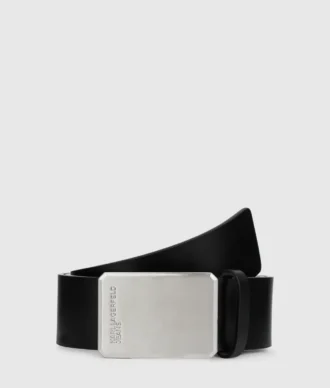 Leren riem met logo